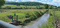 La rigole d'alimentation issue du réservoir de Chazilly rejoint celle du Tillot et le ruisseau de la Miotte, en amont du site d'écluse 13.